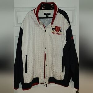 Pelle Pelle Men Black White Zip Up jacket SZ 6XL